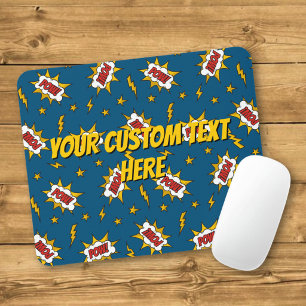 Tapis De Souris Motif d'effet sonore de bande dessinée