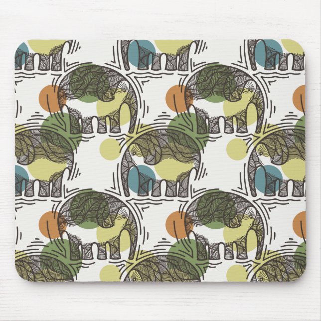 Tapis De Souris Motif d'éléphant (Devant)