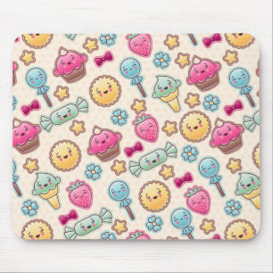 Tapis De Souris Motif d'enfant de Kawaii avec des griffonnages