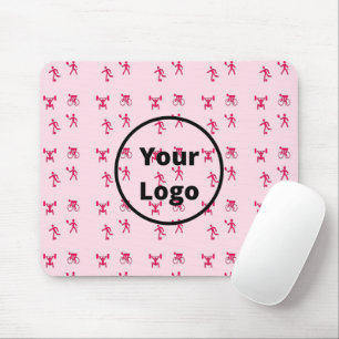 Tapis De Souris Motif d'entreprise de sport rose