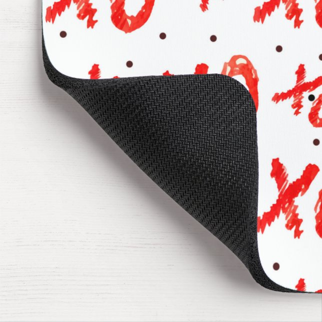 Tapis De Souris Motif Des Baisers Et Des Embous Rouges (Coin)