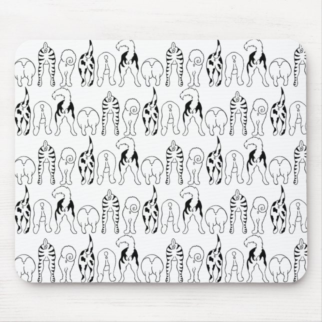 Tapis De Souris Motif des boutons de chien (Devant)