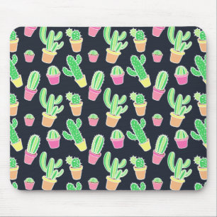 Tapis De Souris Motif des cactus à aquarelle de Neon