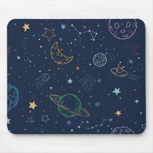 Tapis De Souris Motif des éléments spatiaux (Devant)