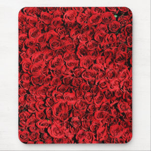 Tapis De Souris Motif des fleurs de rose rouge