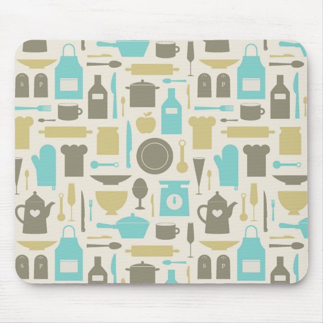 Tapis De Souris Motif Des Outils De Cuisine (Devant)