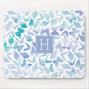 Tapis De Souris Motif des papillons aquarelle