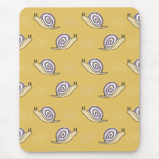 Tapis De Souris Motif d'escargots et de torrents illustrés (Devant)