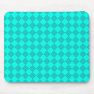 Tapis De Souris Motif diamant à carreaux sarcelle