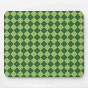 Tapis De Souris Motif diamant à carreaux verts