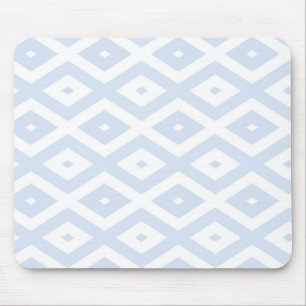 Tapis De Souris Motif diamant bleu pâle et blanc