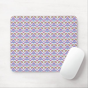 Tapis De Souris Motif diamant géométrique ethnique pastel moderne