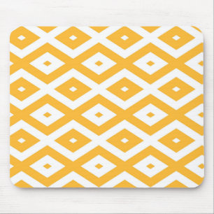 Tapis De Souris Motif diamant jaune et blanc soleil