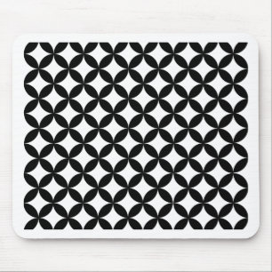 Tapis De Souris Motif Diamant noir et blanc