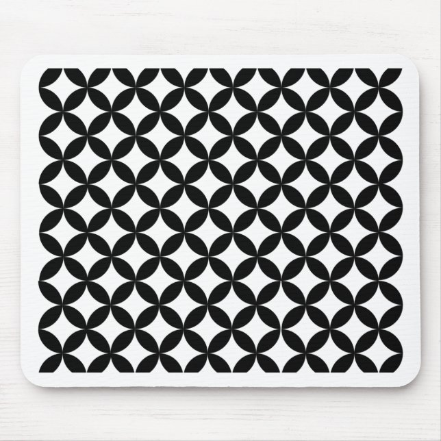 Tapis De Souris Motif Diamant noir et blanc (Devant)