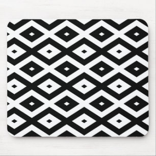 Tapis De Souris Motif diamant noir et blanc