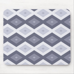 Tapis De Souris Motif diamant nuances de bleu gris