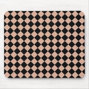 Tapis De Souris Motif diamant rose noir Checker