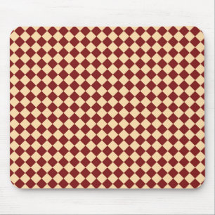 Tapis De Souris Motif diamant rouge jaune Checker