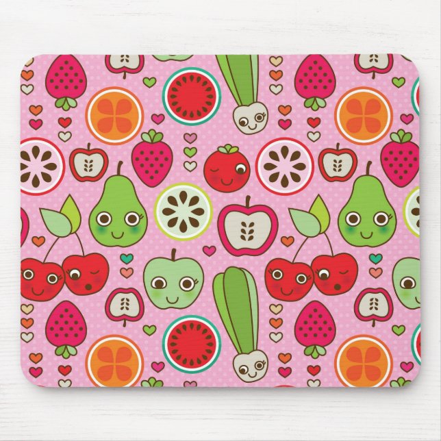 Tapis De Souris motif d'illustration de cuisine de fruit (Devant)