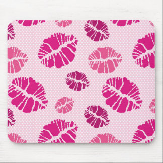 Tapis De Souris Motif d'impression de forme de baiser de rouge à