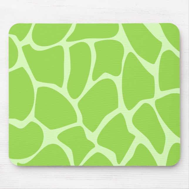 Tapis De Souris Motif d'impression de girafe en vert de chaux (Devant)