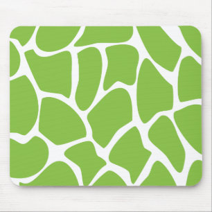 Tapis De Souris Motif d'impression de girafe. Vert de safari