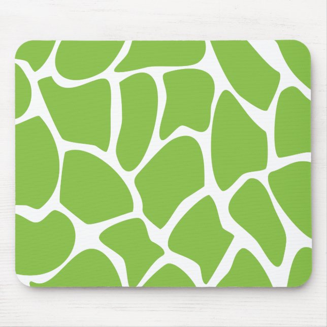 Tapis De Souris Motif d'impression de girafe. Vert de safari (Devant)