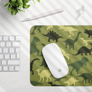 Tapis De Souris Motif Dinosaure, Silhouette Dinosaure, Dino Vert
