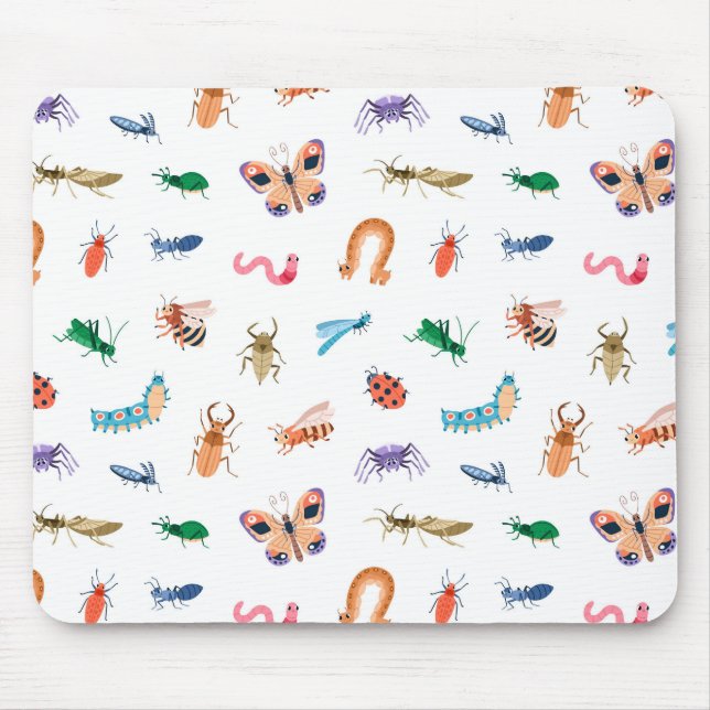 Tapis De Souris Motif d'insectes coloré mignon (Devant)