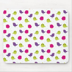 Tapis De Souris Motif d'oiseaux mignons colorés