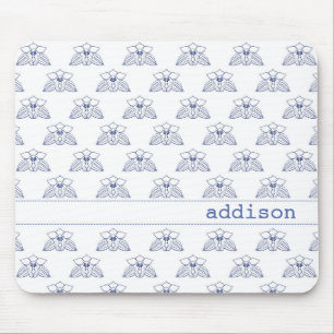 Tapis De Souris Motif d'orchidée bleue