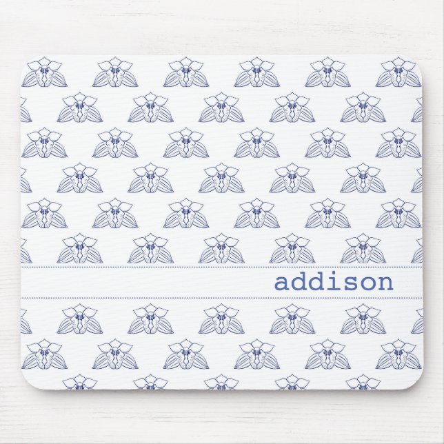 Tapis De Souris Motif d'orchidée bleue (Devant)