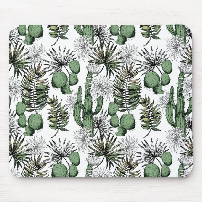 Tapis De Souris Motif du désert de Cactus (Devant)