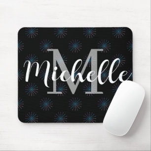 Tapis De Souris Motif éclaté de nom et initiale personnalisés