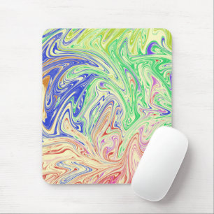 Tapis De Souris Motif Élégant Abstrait Tourbillonnant Coloré