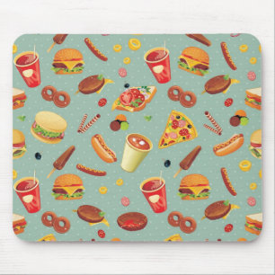 Tapis De Souris Motif élégant d'aliments de préparation rapide