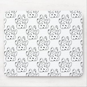Tapis De Souris Motif Empreinte de patte dalmate