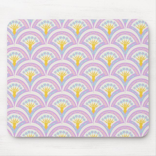 Tapis De Souris Motif en coquille de couleur pastel (Devant)