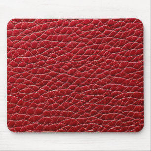 Tapis De Souris Motif en cuir rouge