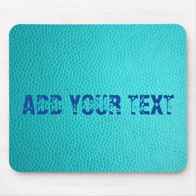 Tapis De Souris Motif en cuir Turquoise personnalisé Mousepad (Devant)