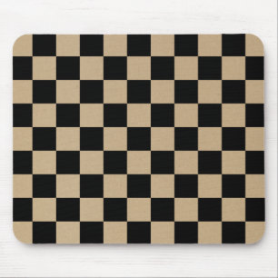 Tapis De Souris motif en damier, motif en grille, carrés noirs