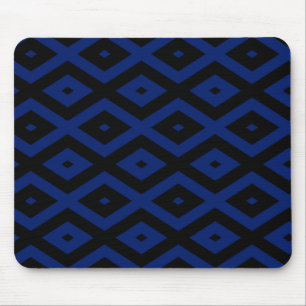 Tapis De Souris Motif en diamant bleu et noir