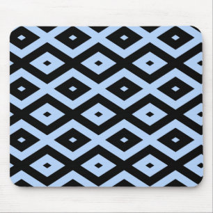Tapis De Souris Motif en diamant bleu pâle et noir