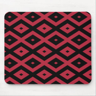 Tapis De Souris Motif en diamant rouge et noir