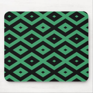 Tapis De Souris Motif en diamant vert et noir