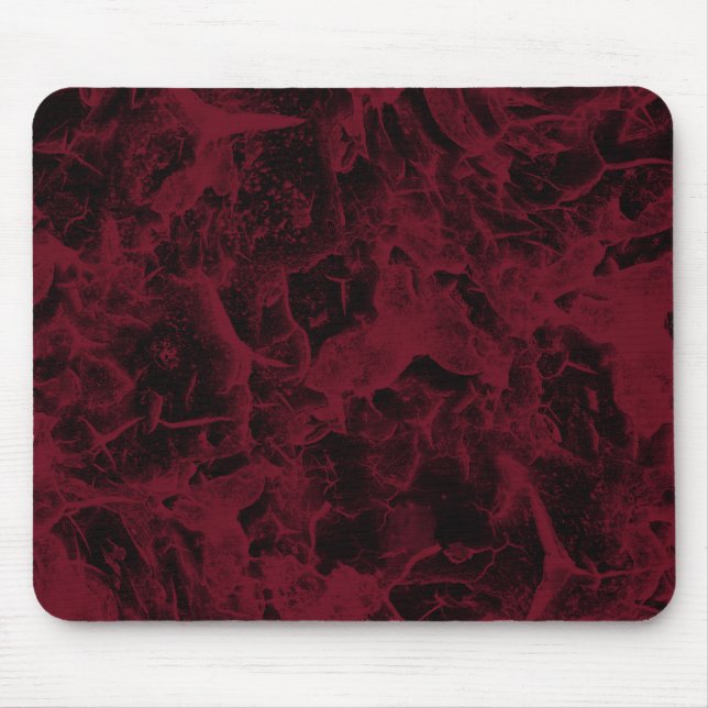Tapis De Souris Motif en marbre noir et rouge. (Devant)