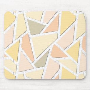Tapis De Souris Motif en mosaïque jaune citron