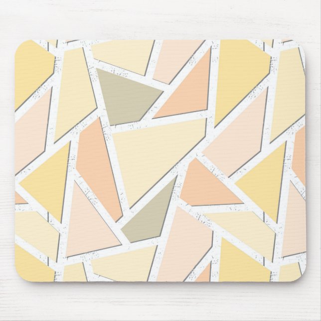Tapis De Souris Motif en mosaïque jaune citron (Devant)