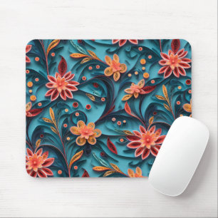 Tapis De Souris Motif en papier floral sans joint Mousepad